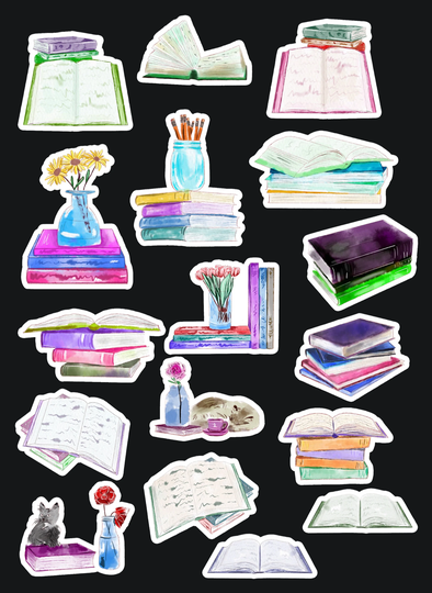 Bookish Stickers - 17 Different Stickers Vinyl